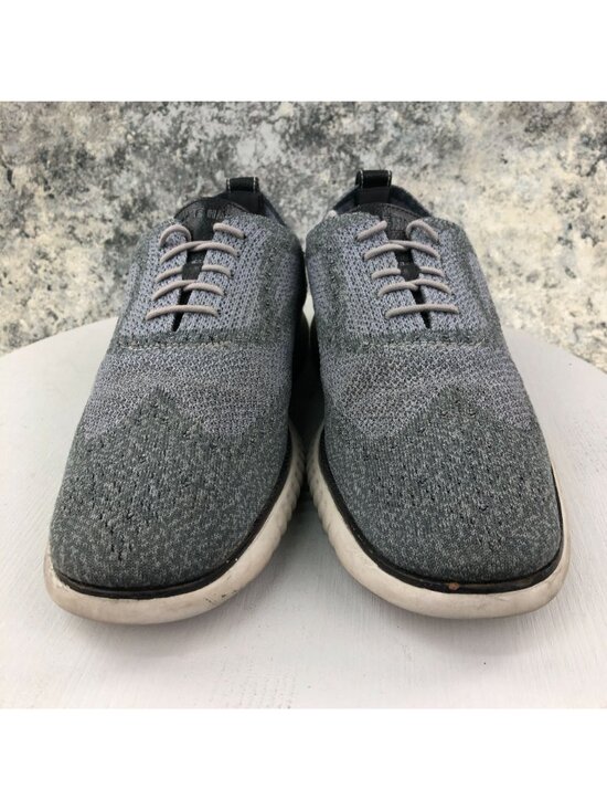 Cole Haan Men\'s Size 13M 2.ZeroGrand Magnet Ironstone Grey Knit Wingtip Oxfords main image 11